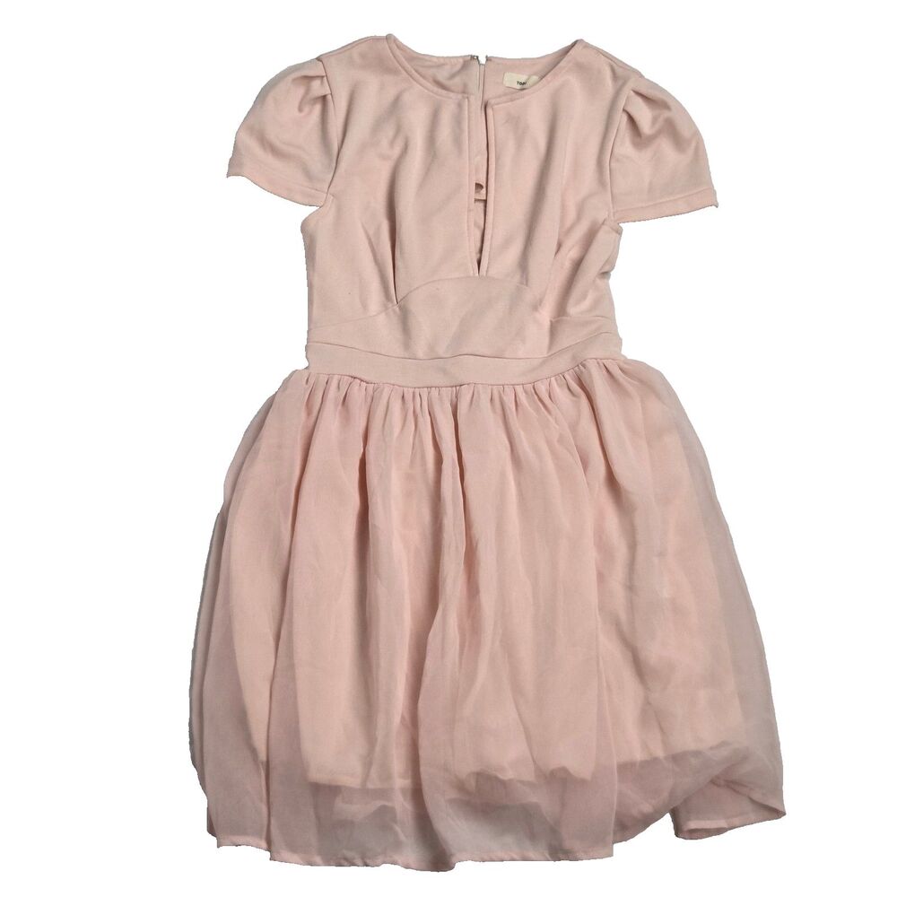 light pink short-sleeve mini dress size M Tobi
